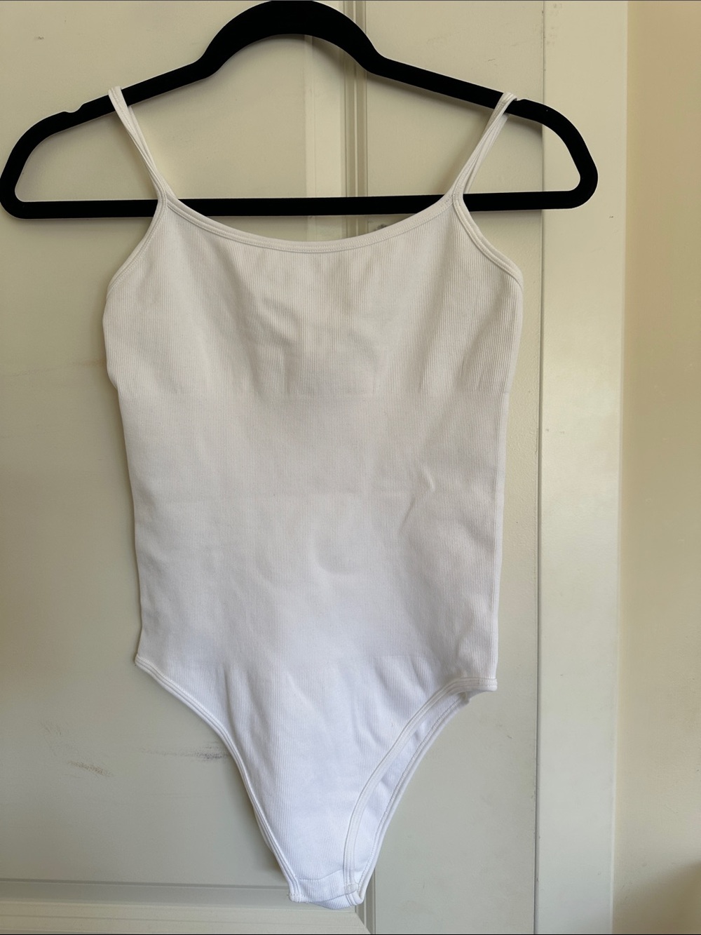 White Ribbed One-Piece Bodysuit